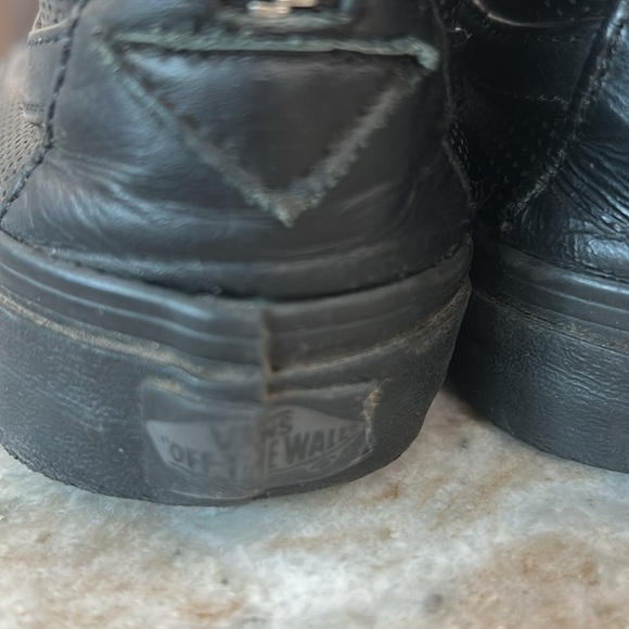 VANS LEATHER ZIP-UP SK8-HI Black zip up and tie women’s 8.5 or men’s 7.0 skate - Picture 6 of 16